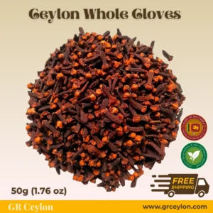Organic Ceylon Whole Cloves 50g – Premium Dried Cloves from Sri Lanka | Strong Aroma & Rich Flavor
