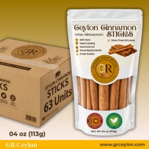 Ceylon Cinnamon Sticks 04 oz Bulk Pack – 63 Packets | 100% Pure True Ceylon Cinnamon from Sri Lanka