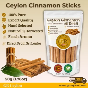 Ceylon Cinnamon Sticks 50g (1.76oz) | 100% Pure True Ceylon Cinnamon from Sri Lanka